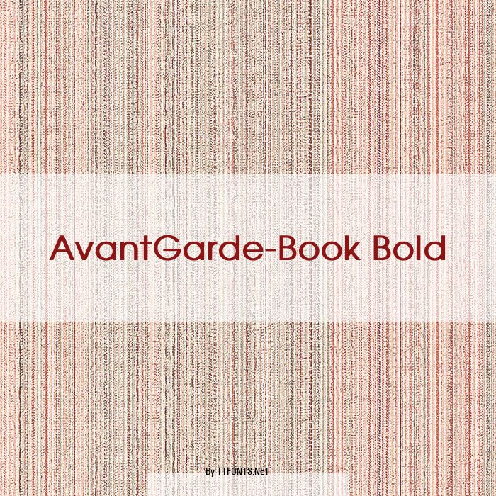 AvantGarde-Book Bold example